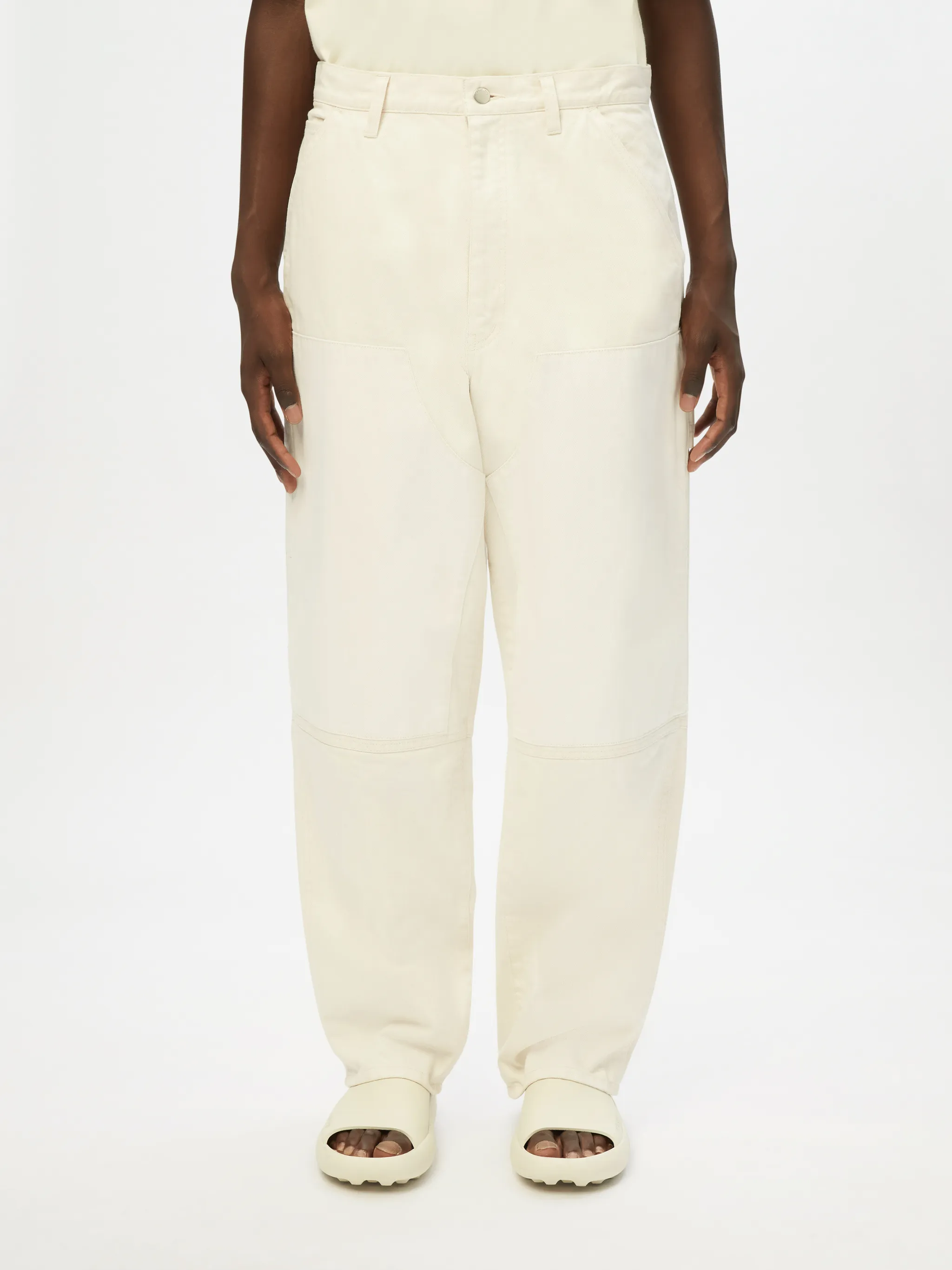 PANELLED DENIM PANTS