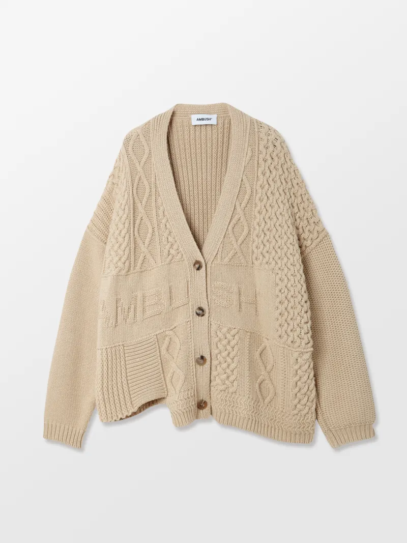 PATCHWORK KNIT CARDIGAN