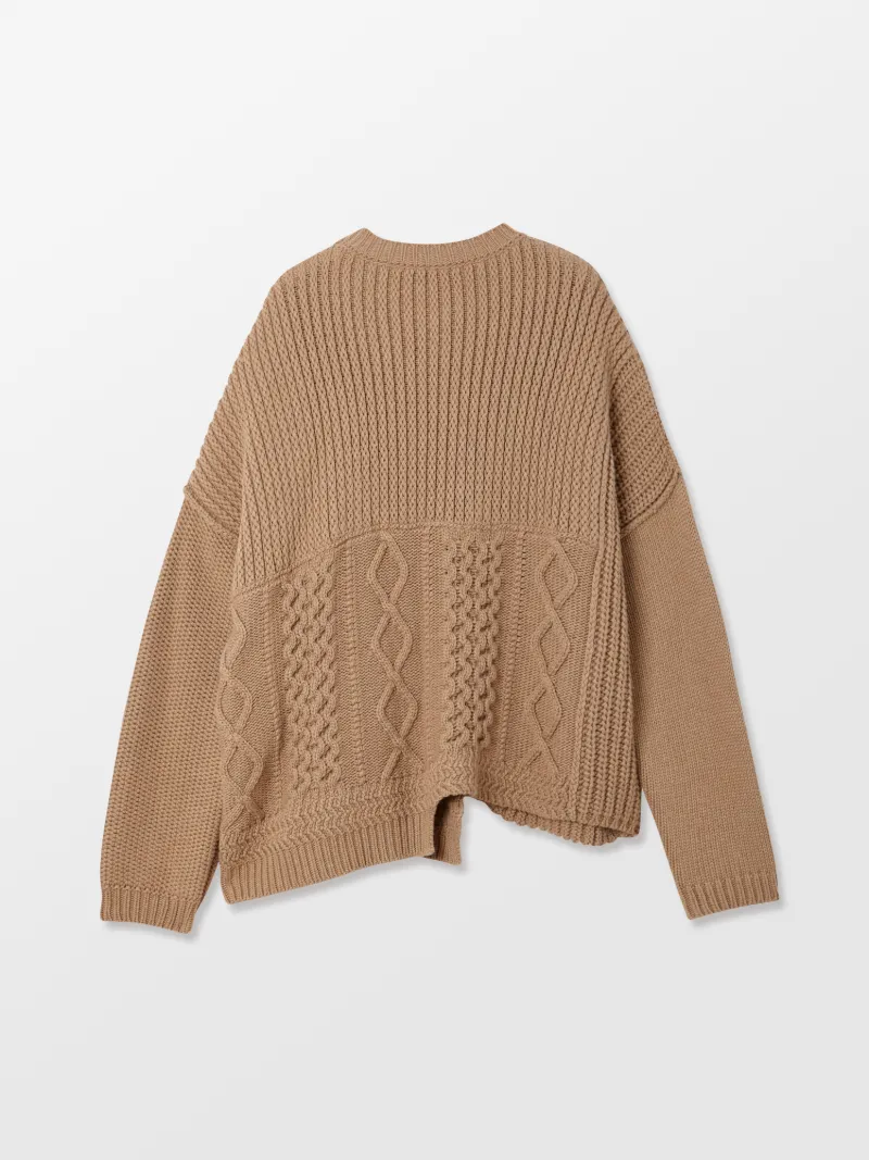 PATCHWORK KNIT CREWNECK