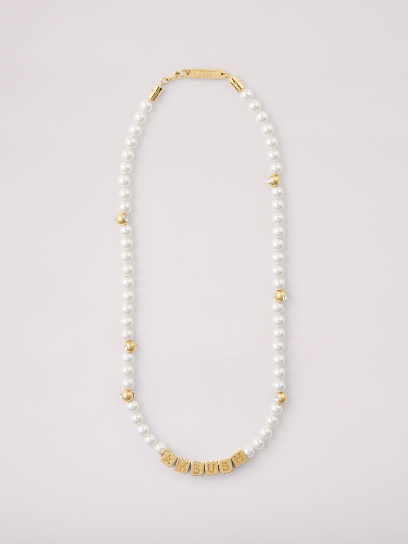 PEARL LETTERBLOCK NECKLACE