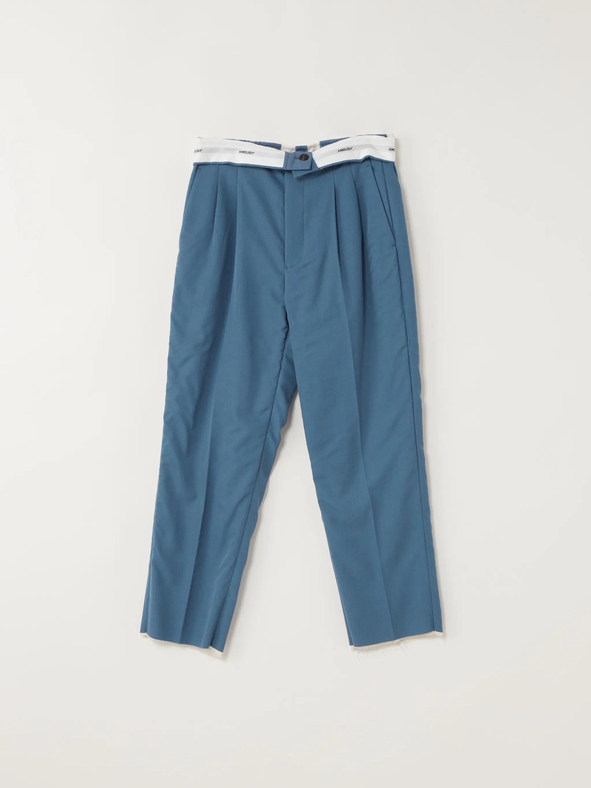 pleat-detailing straight-leg trousers