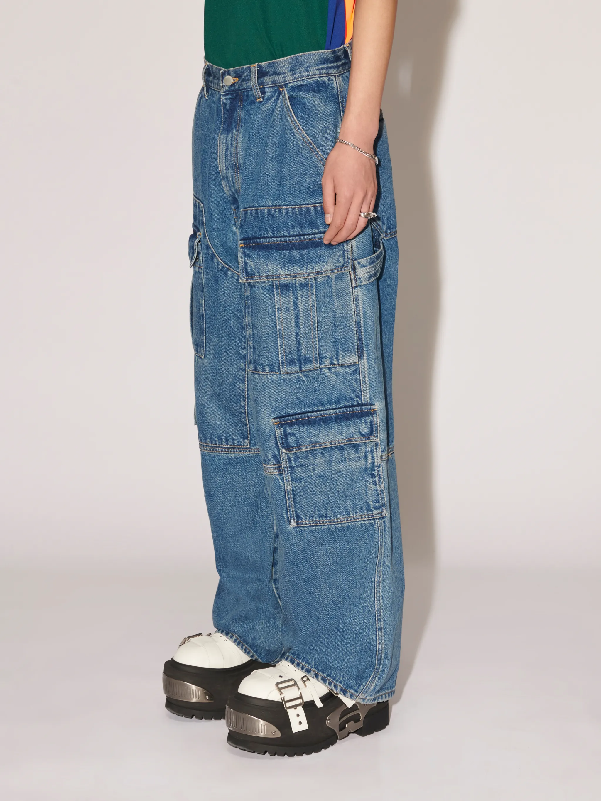 POCKETS DENIM CARGO PANTS AMBUSH® Official