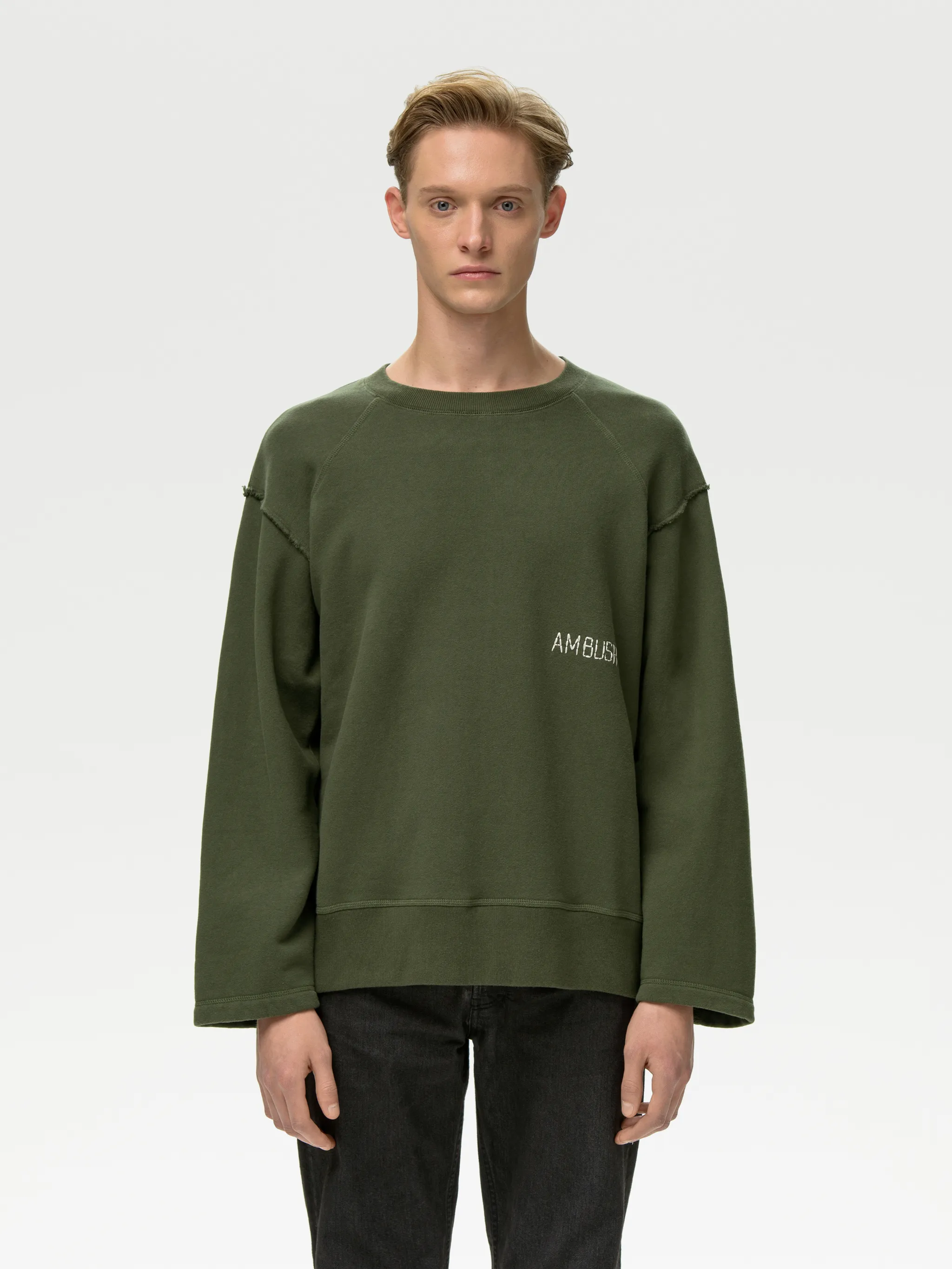 RAW EDGE CREWNECK SWEATSHIRT