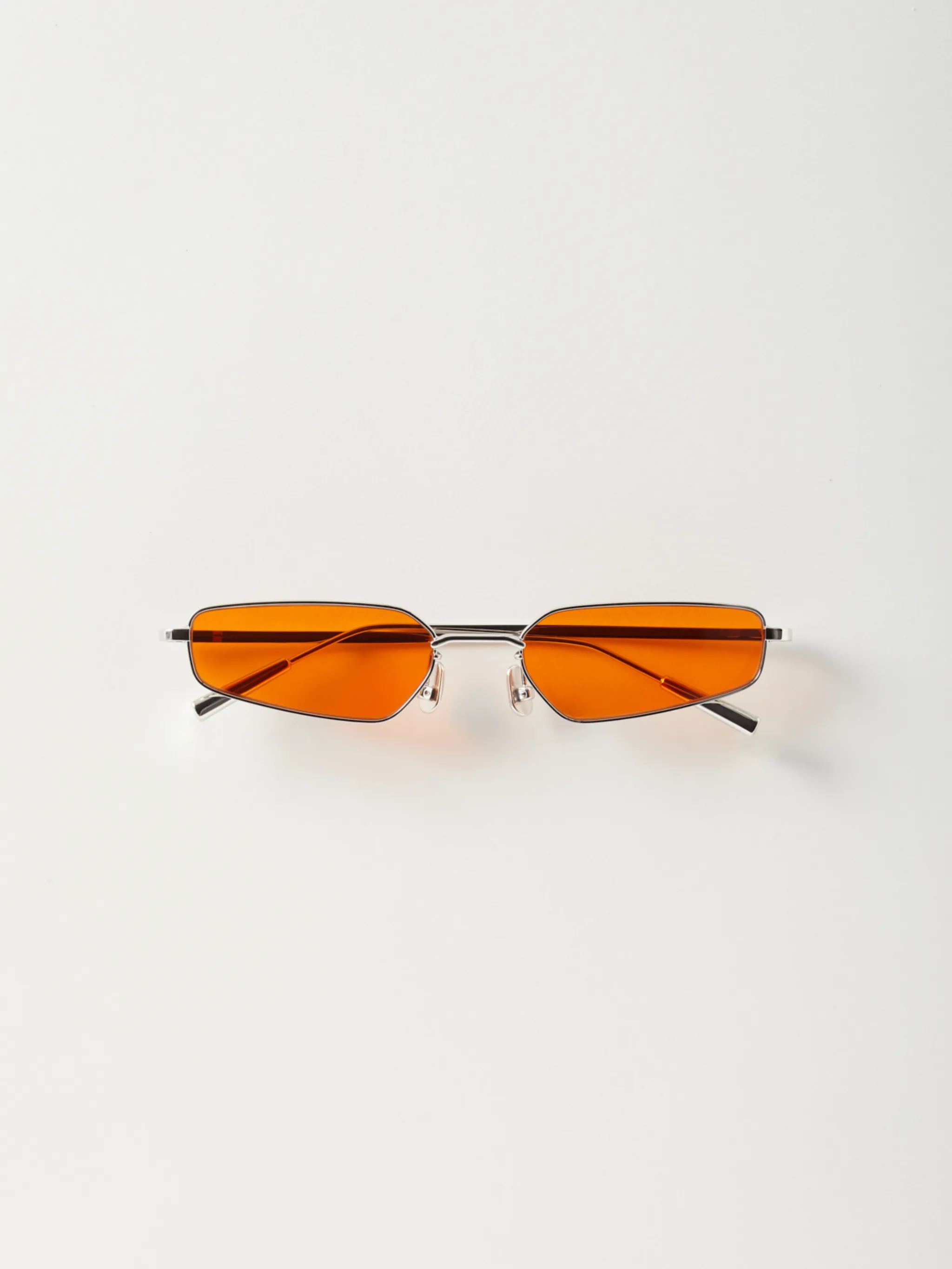 rectangle-frame orange-tinted sunglasses