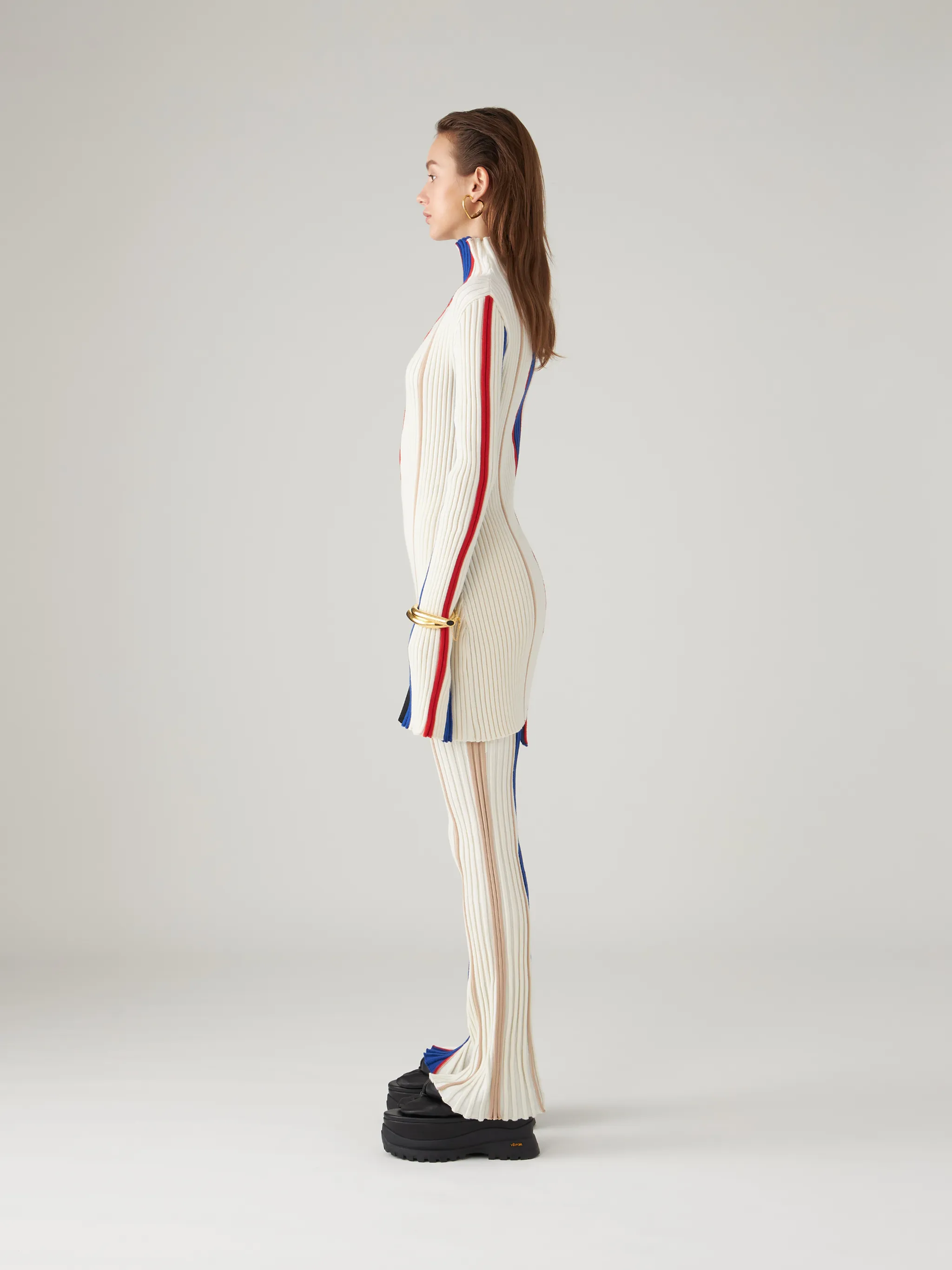 RIBBED KNIT PANTS