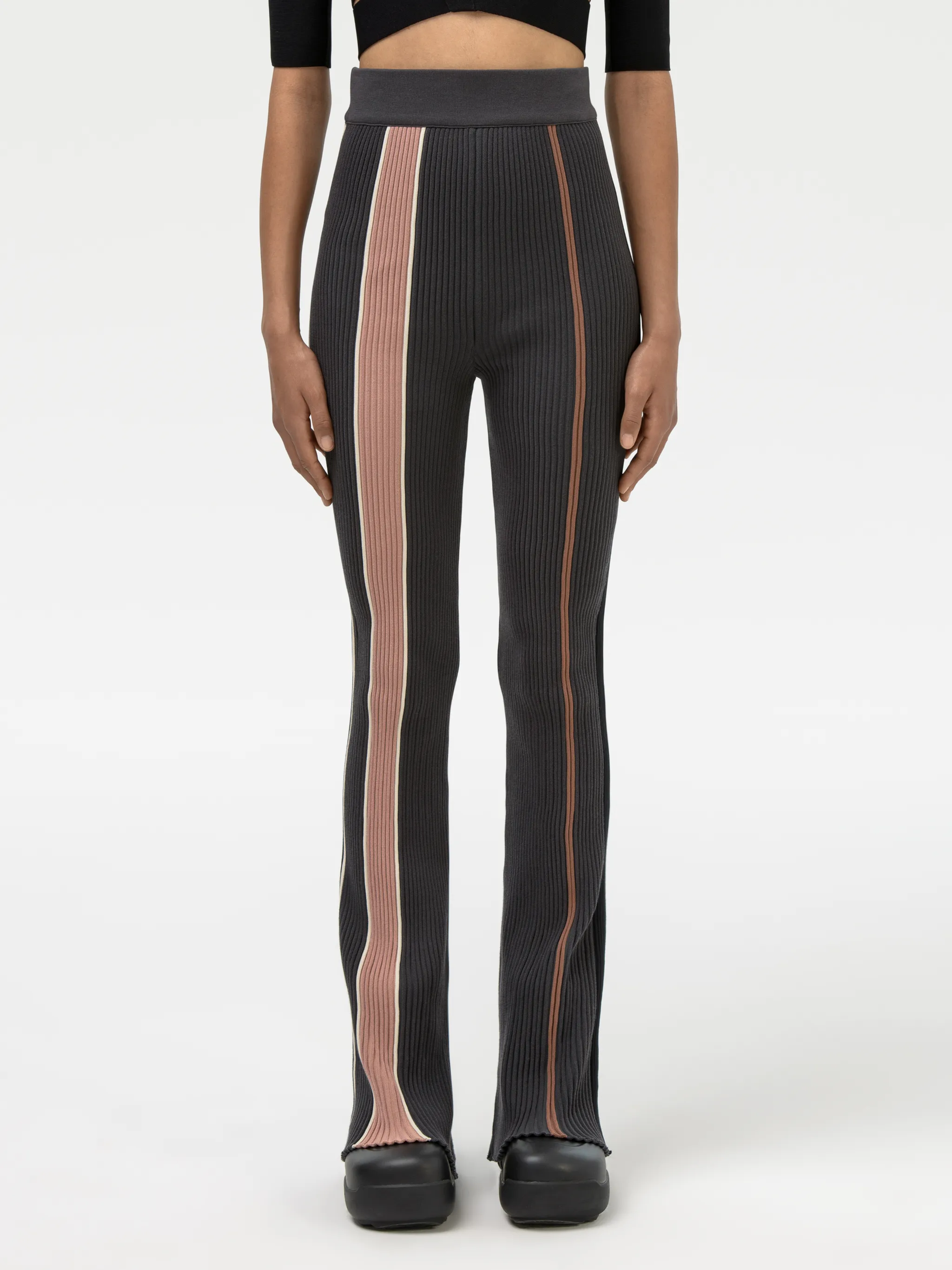 RIBBED KNIT PANTS