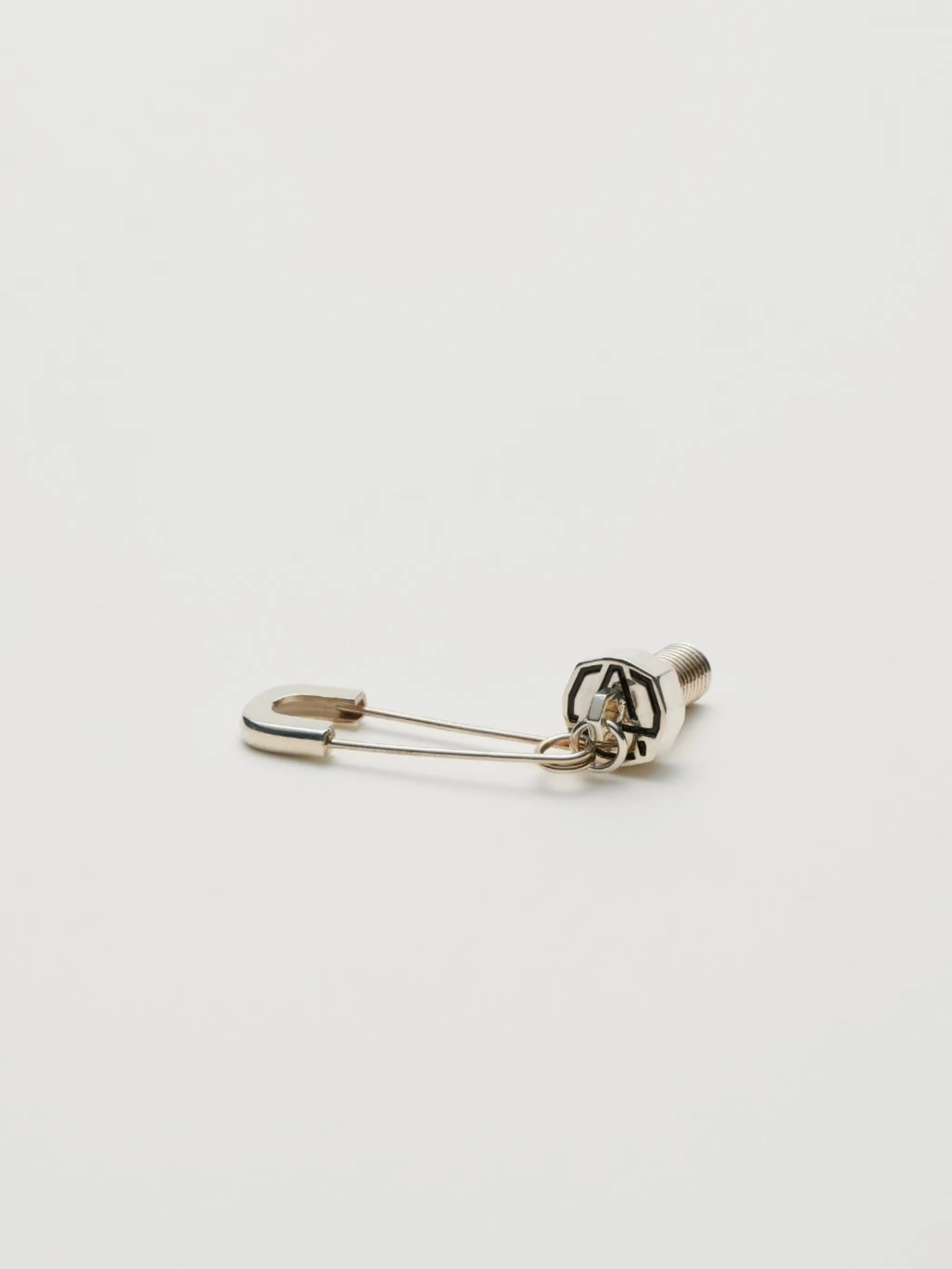 safety-pin charm earring