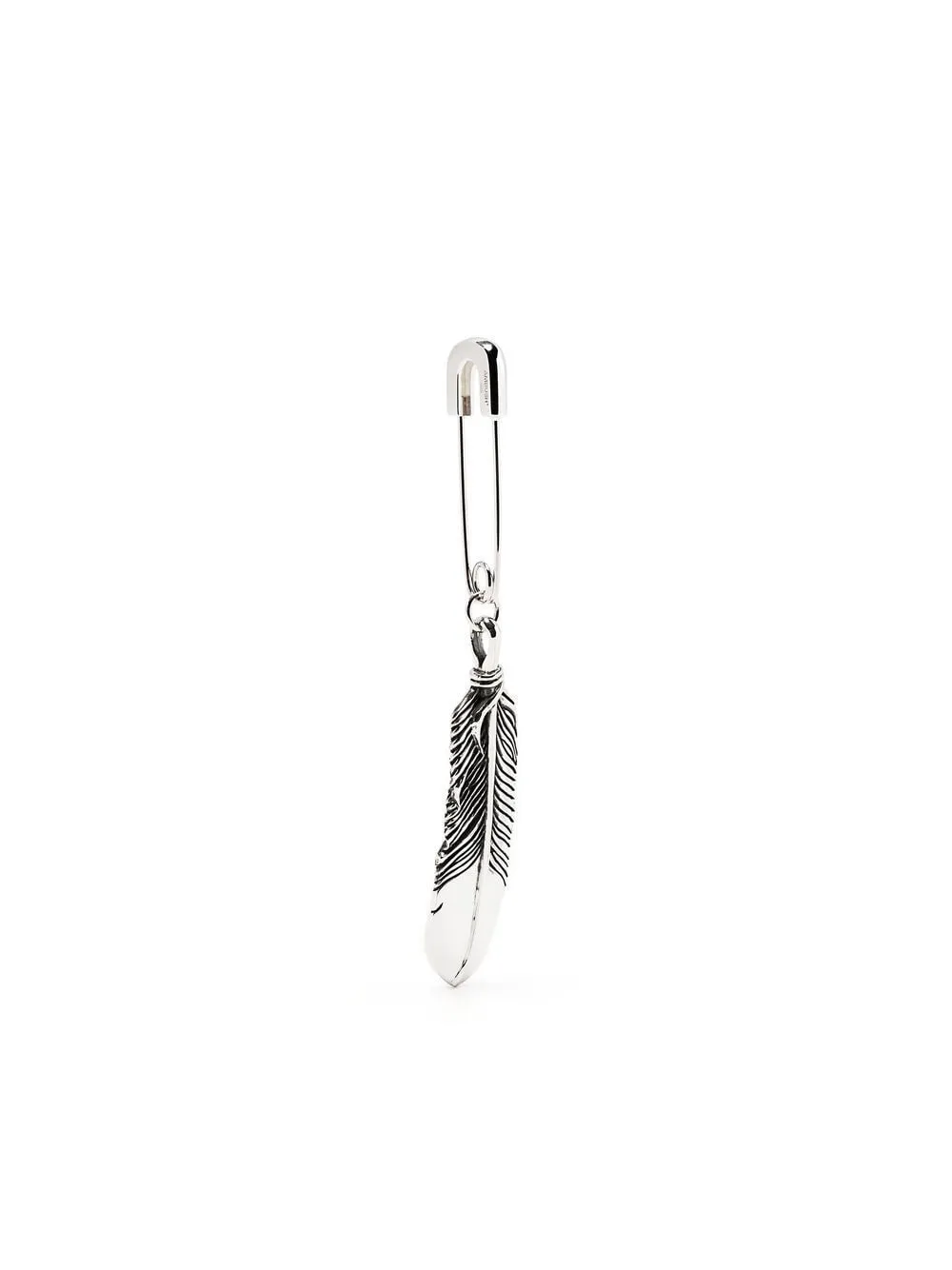 AMBUSH safety pin feather charm earring | Eraldo.com UK