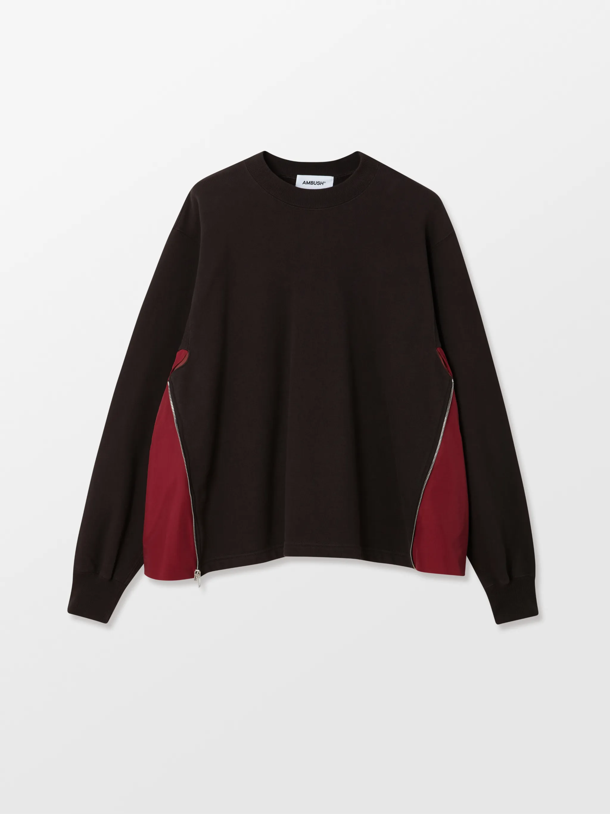 SIDE ZIP LOGO CREWNECK