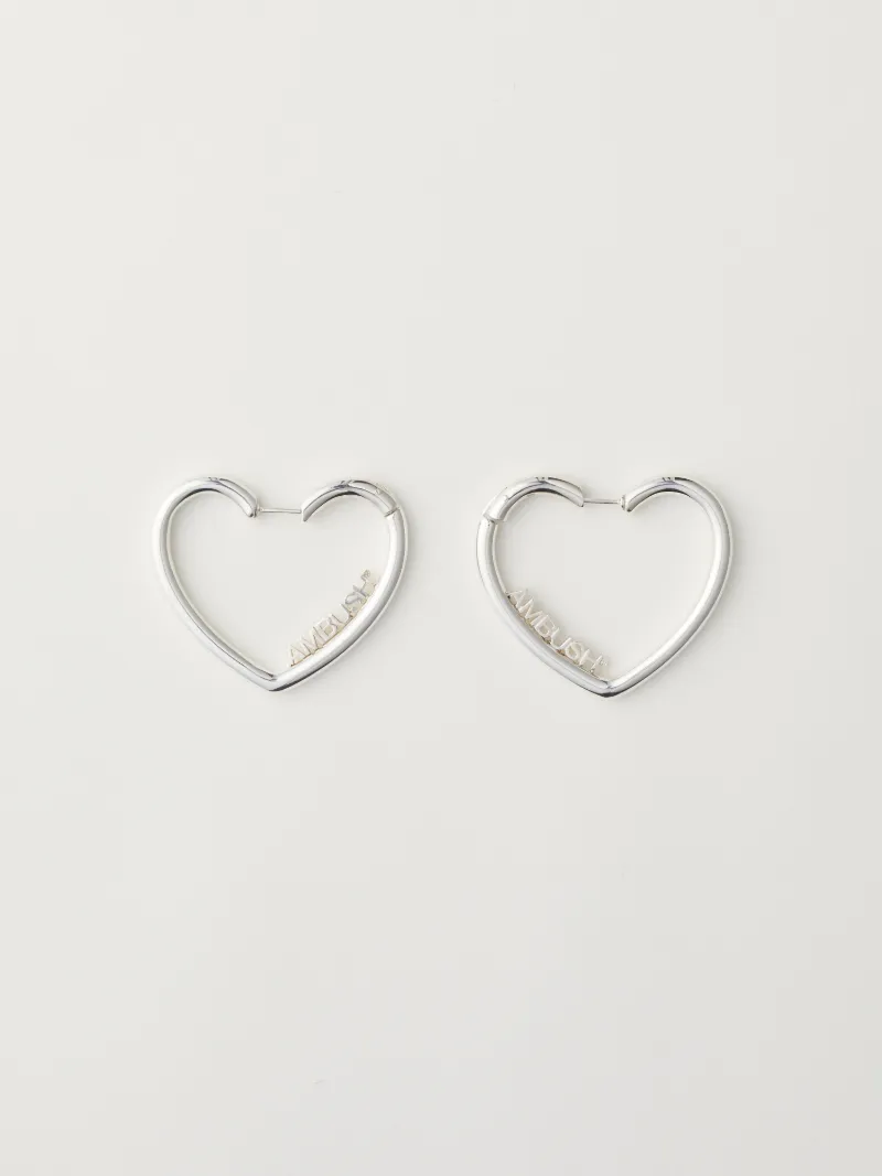 SMALL HEART HOOP EARRINGS 925