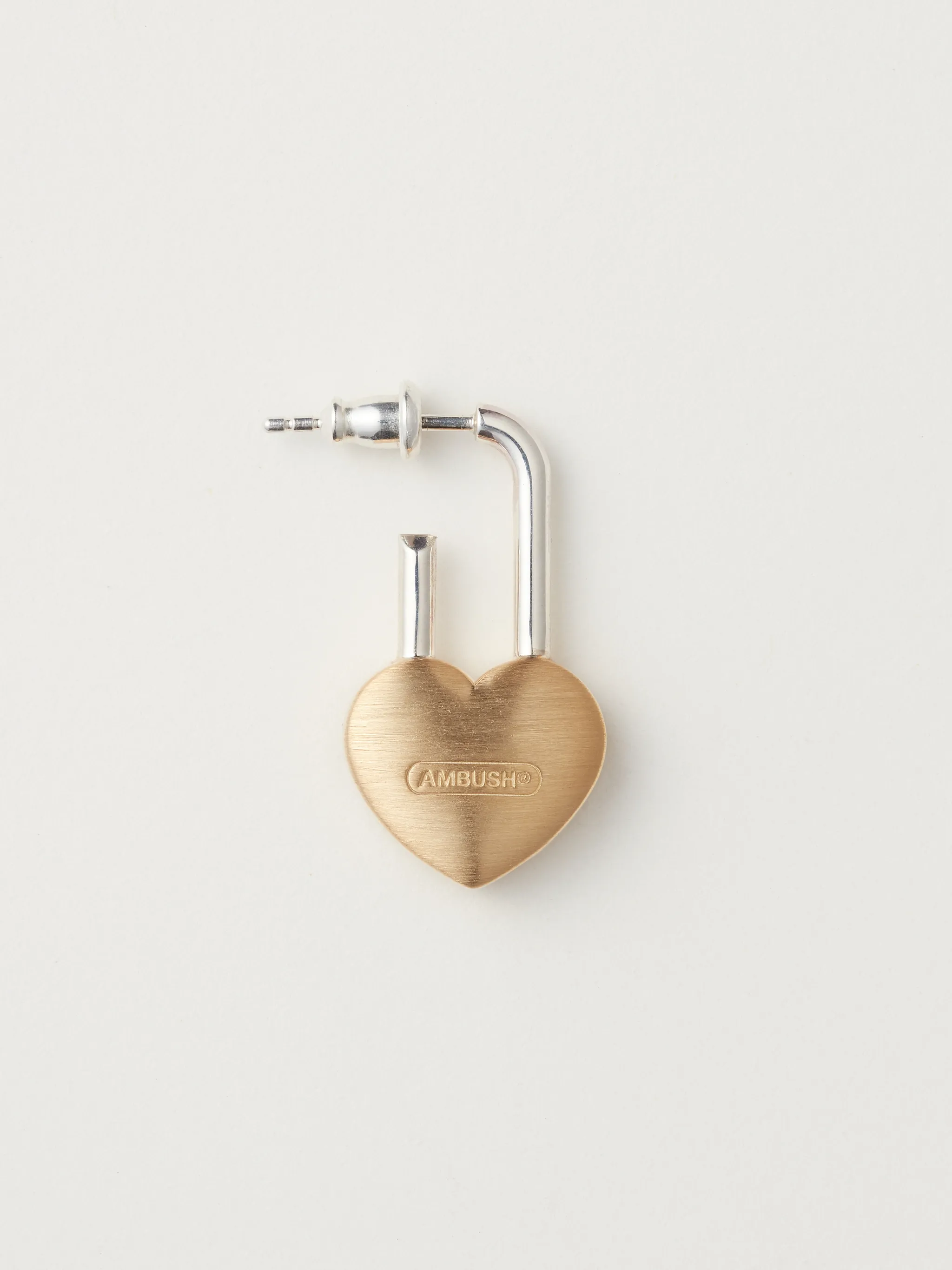 SMALL HEART PADLOCK EARRING 925