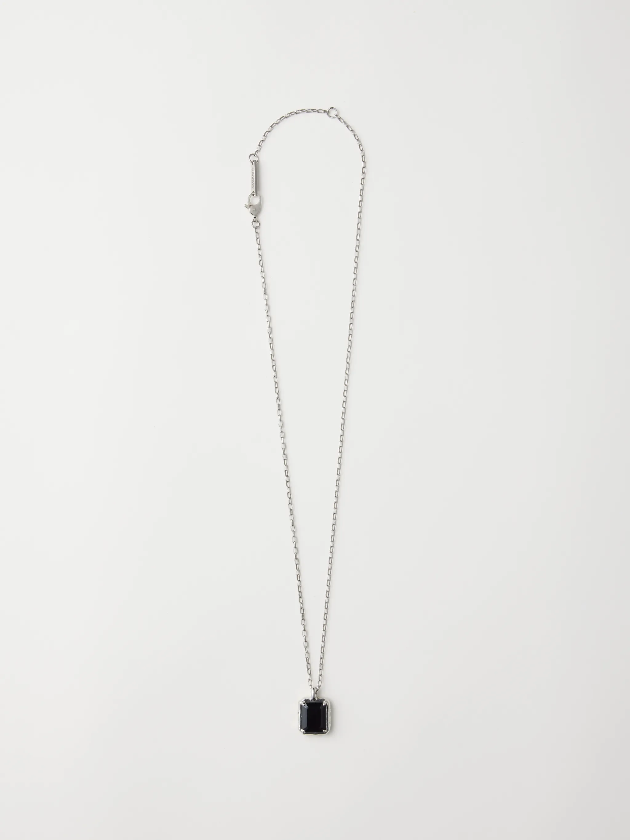 SMALL SQUARE CUT STONE CHARM NECKLACE