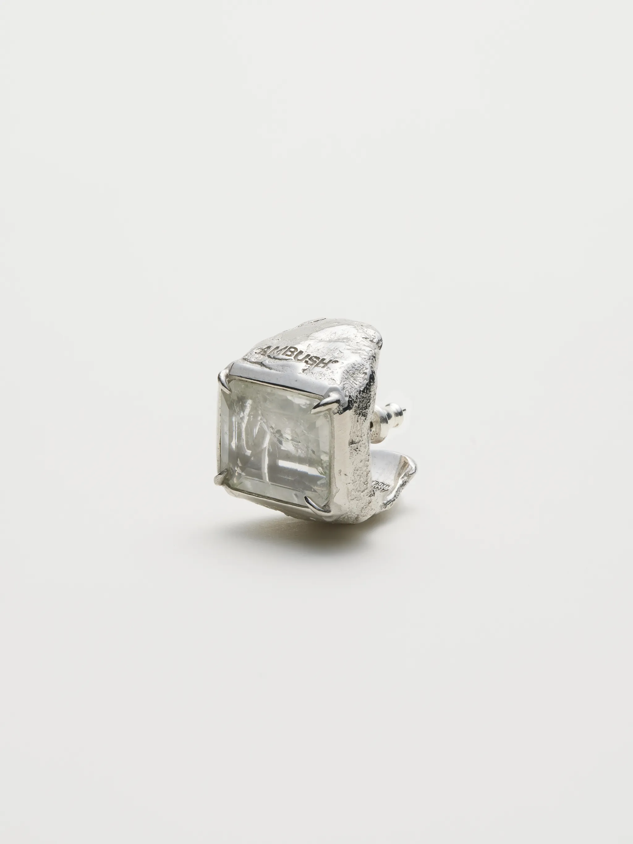 SMALL SQUARE CUT STONE EARRING