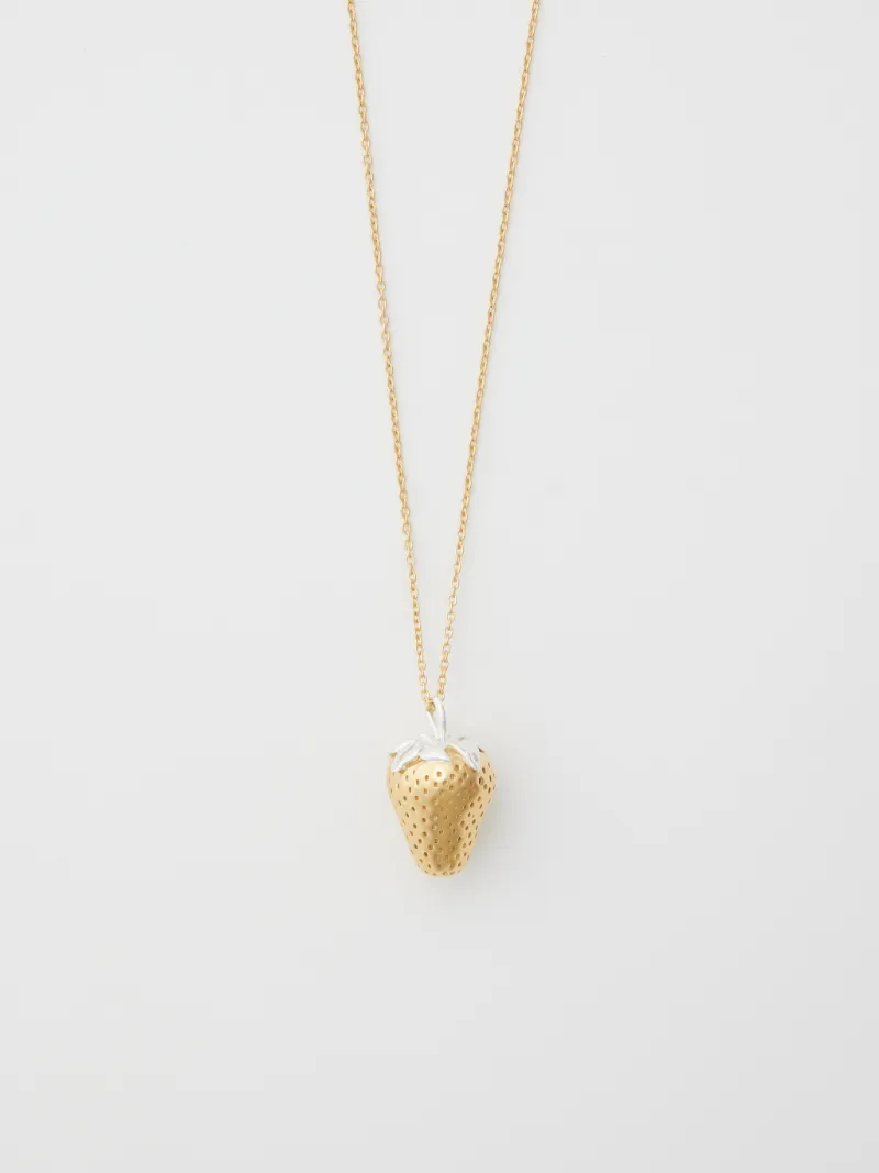 SMALL STRAWBERRY CHARM NECKLACE