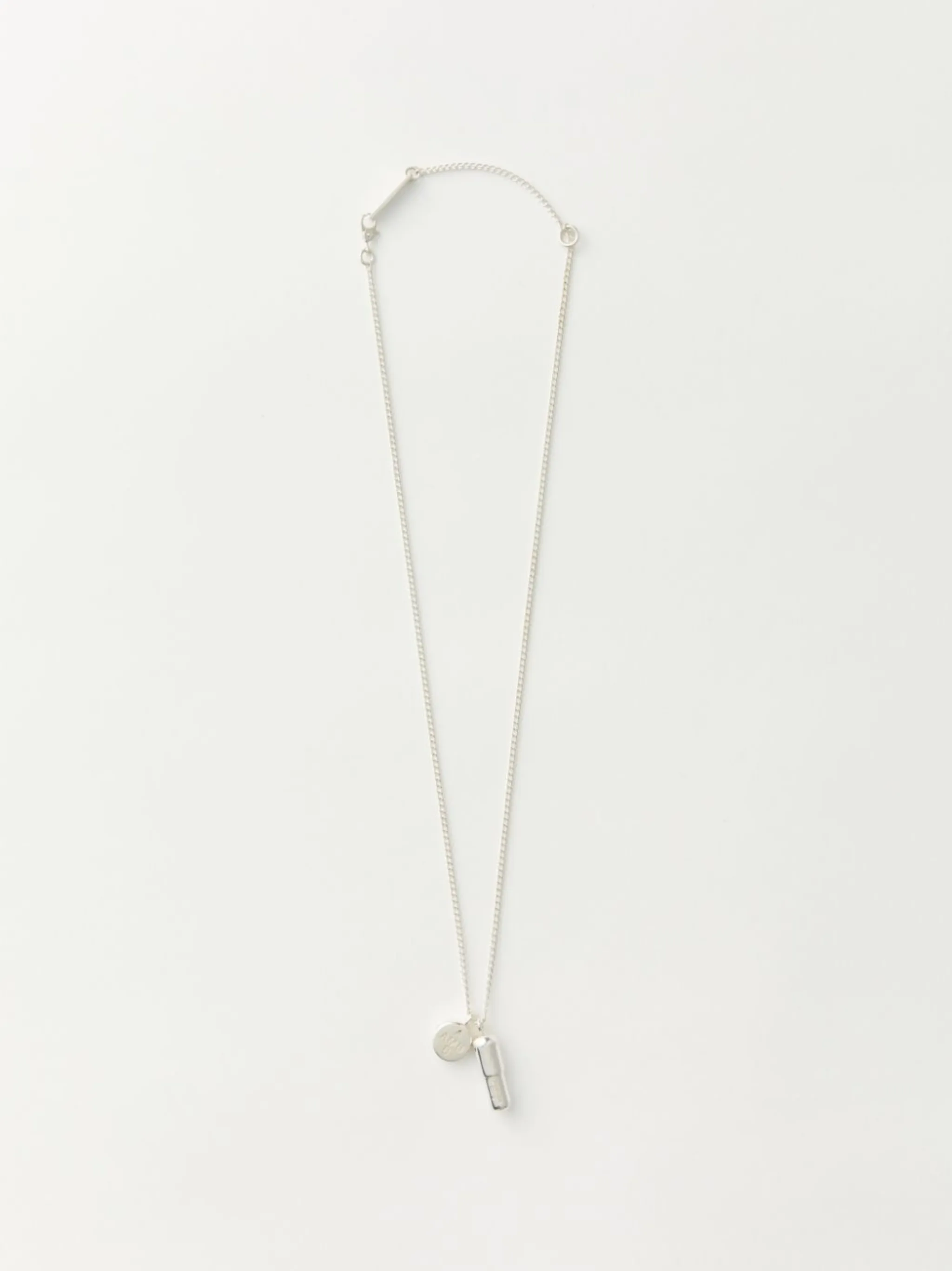 STERLING SILVER PILL CHARM NECKLACE 925