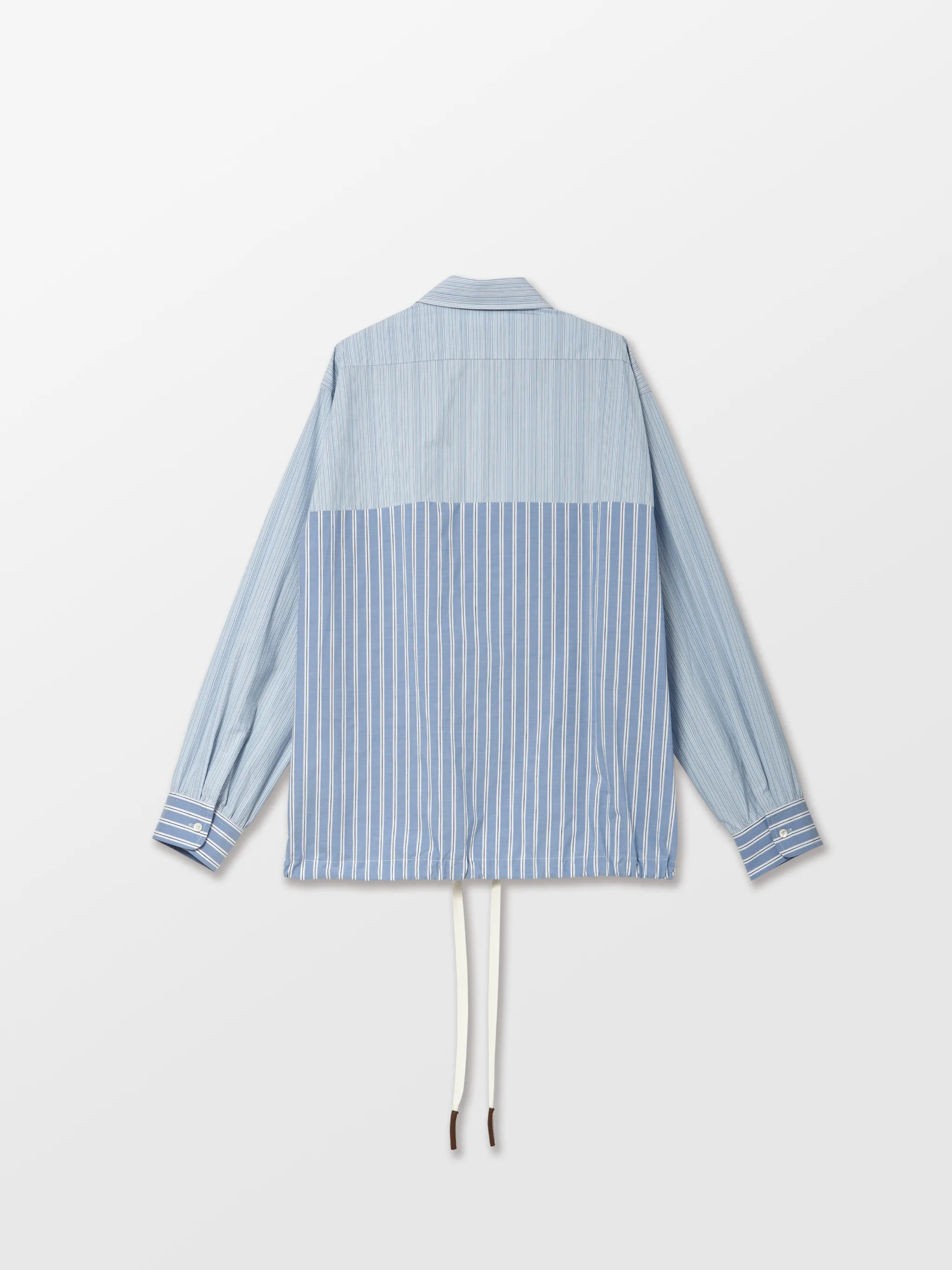 STRIPED DRAWSTRING SHIRT
