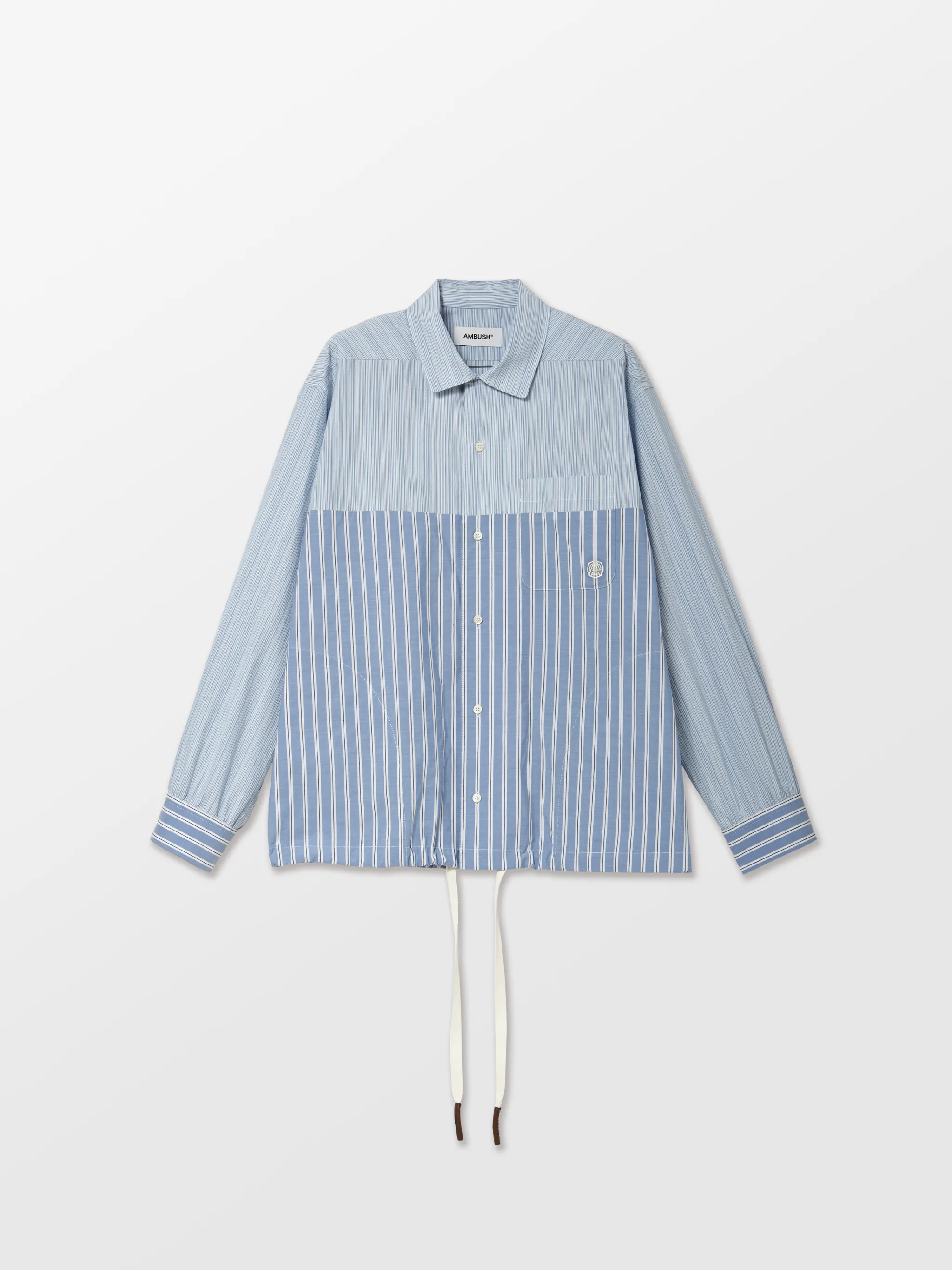 STRIPED DRAWSTRING SHIRT