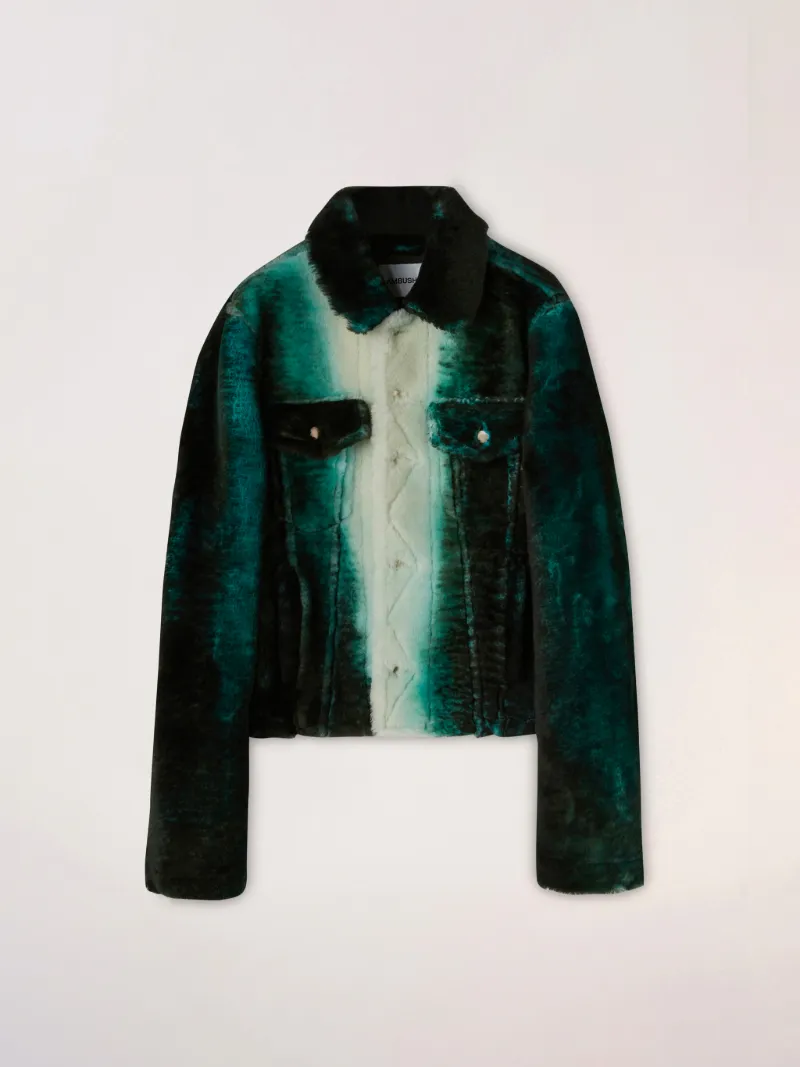 TIE DYE SHEARLING JACKET