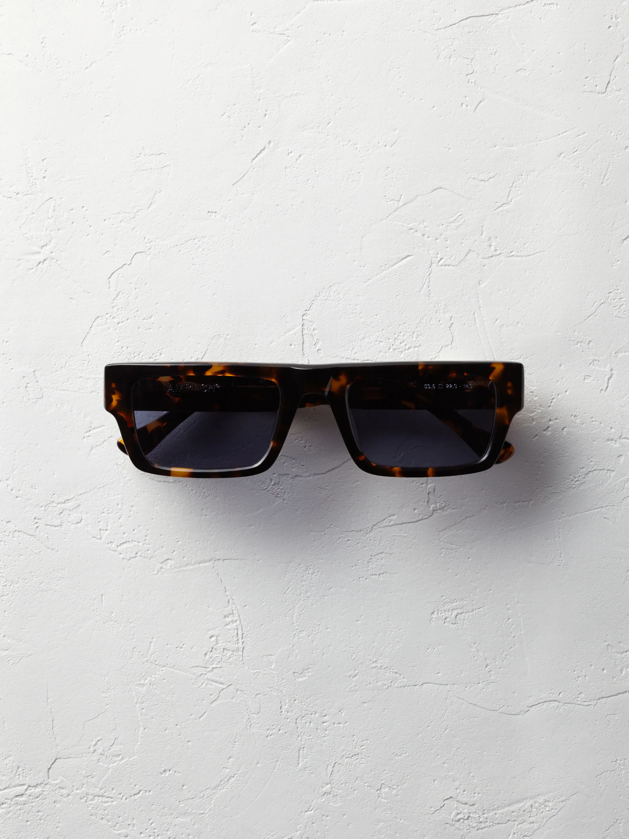 tortoiseshell-effect rectangle-frame sunglasses