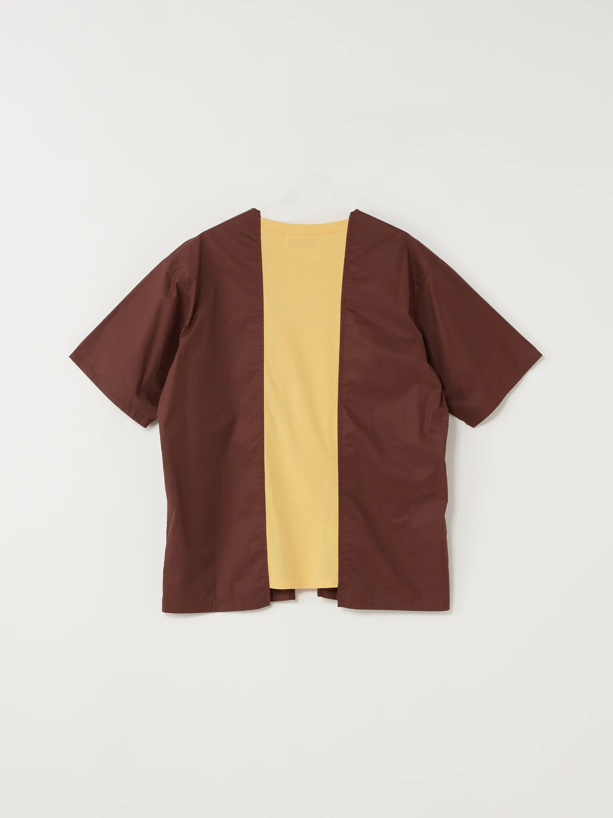 two-tone panelled cotton T-shirt