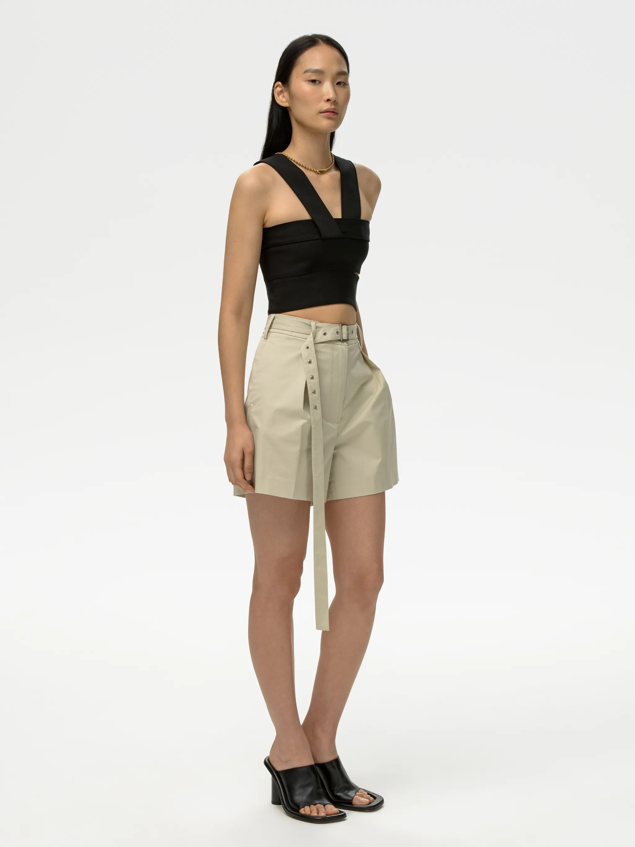 WIDE COTTON SHORTS