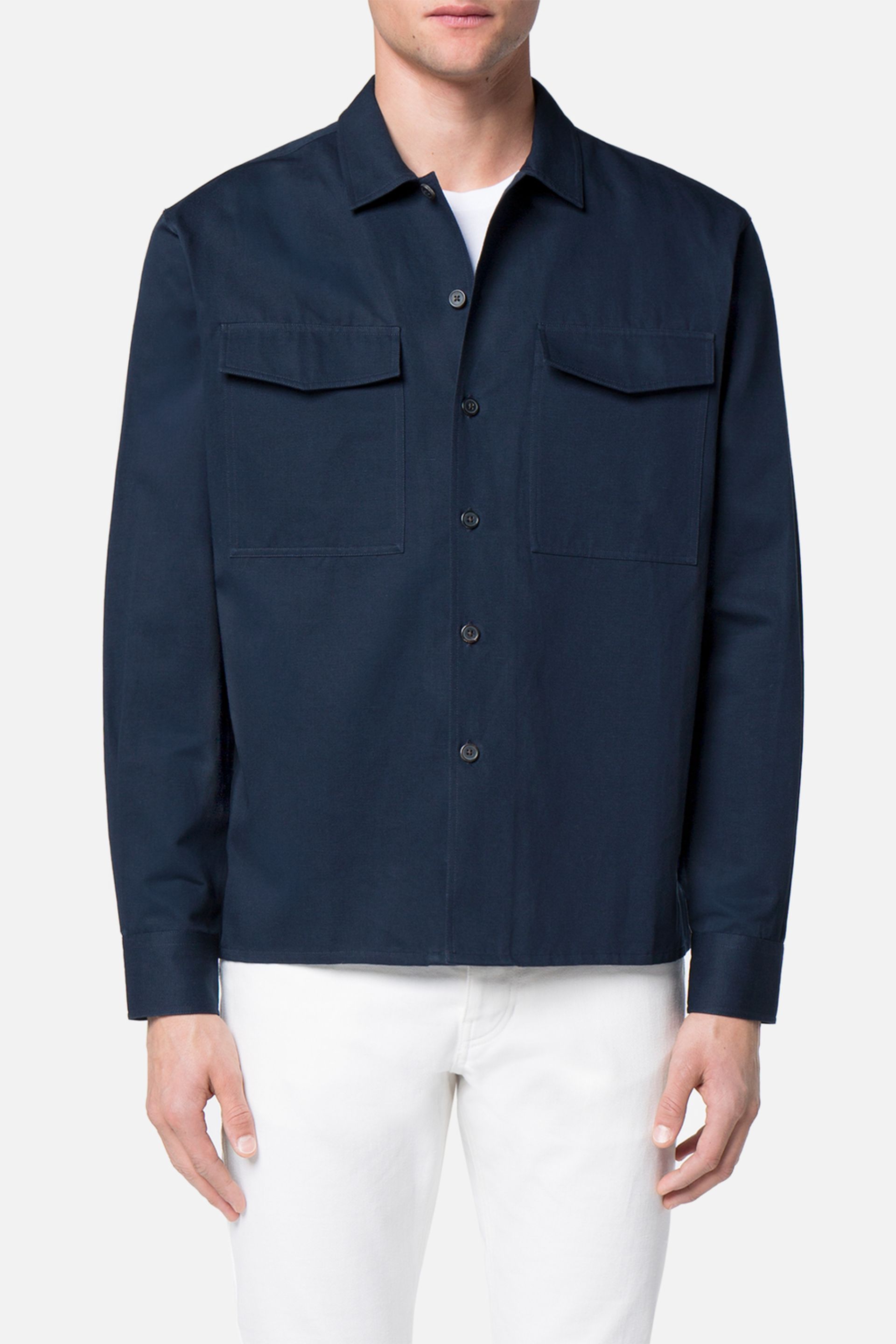 stand collar overshirt