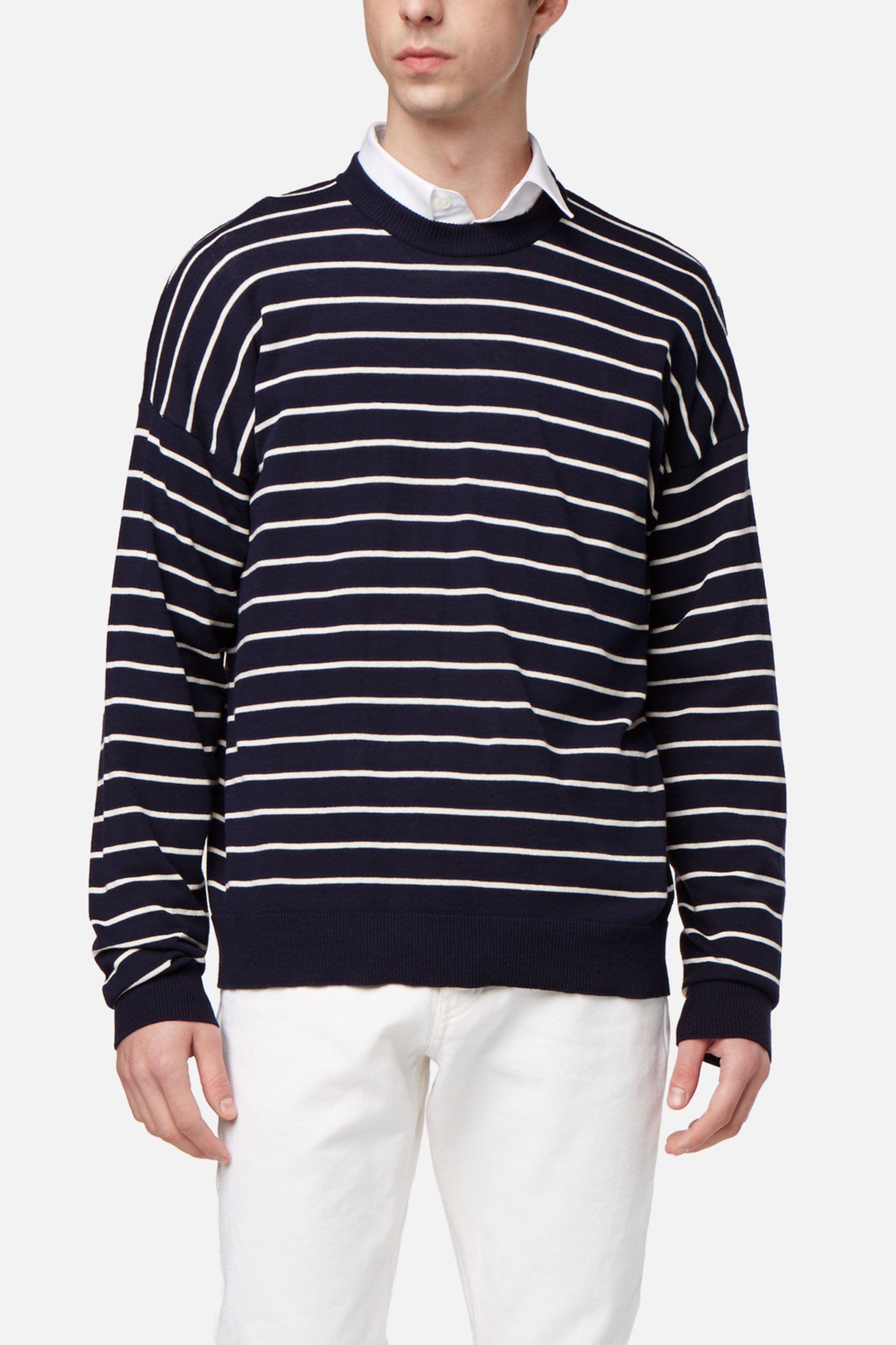 Ami Alexandre Mattiussi crewneck striped sweater - AMI PARIS