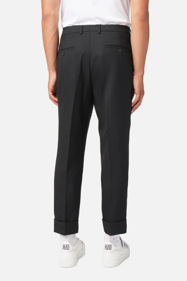 pleated carrot fit trousers on sale now 