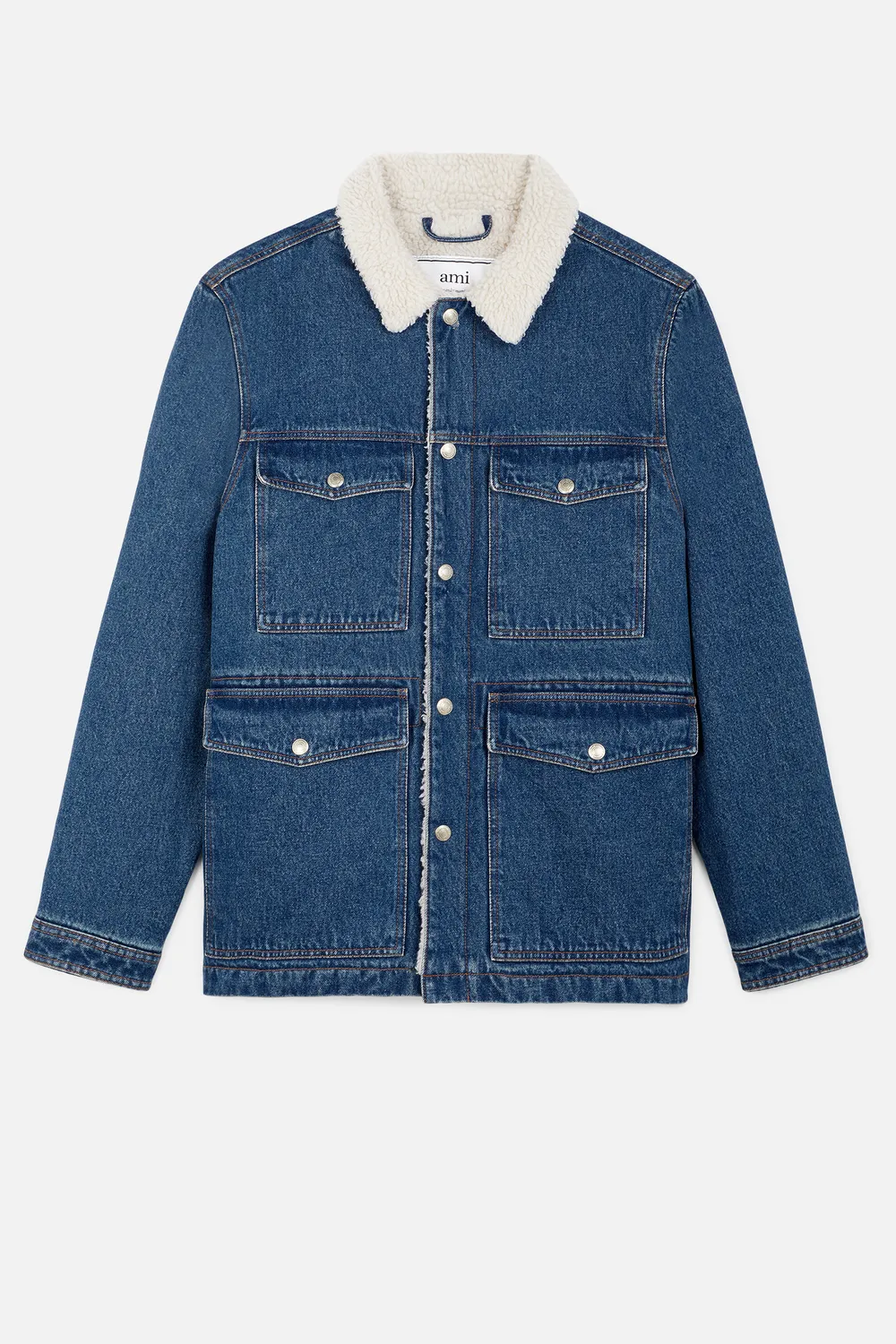 Ami Alexandre Mattiussi Sherpa Lining Denim Jacket Paris