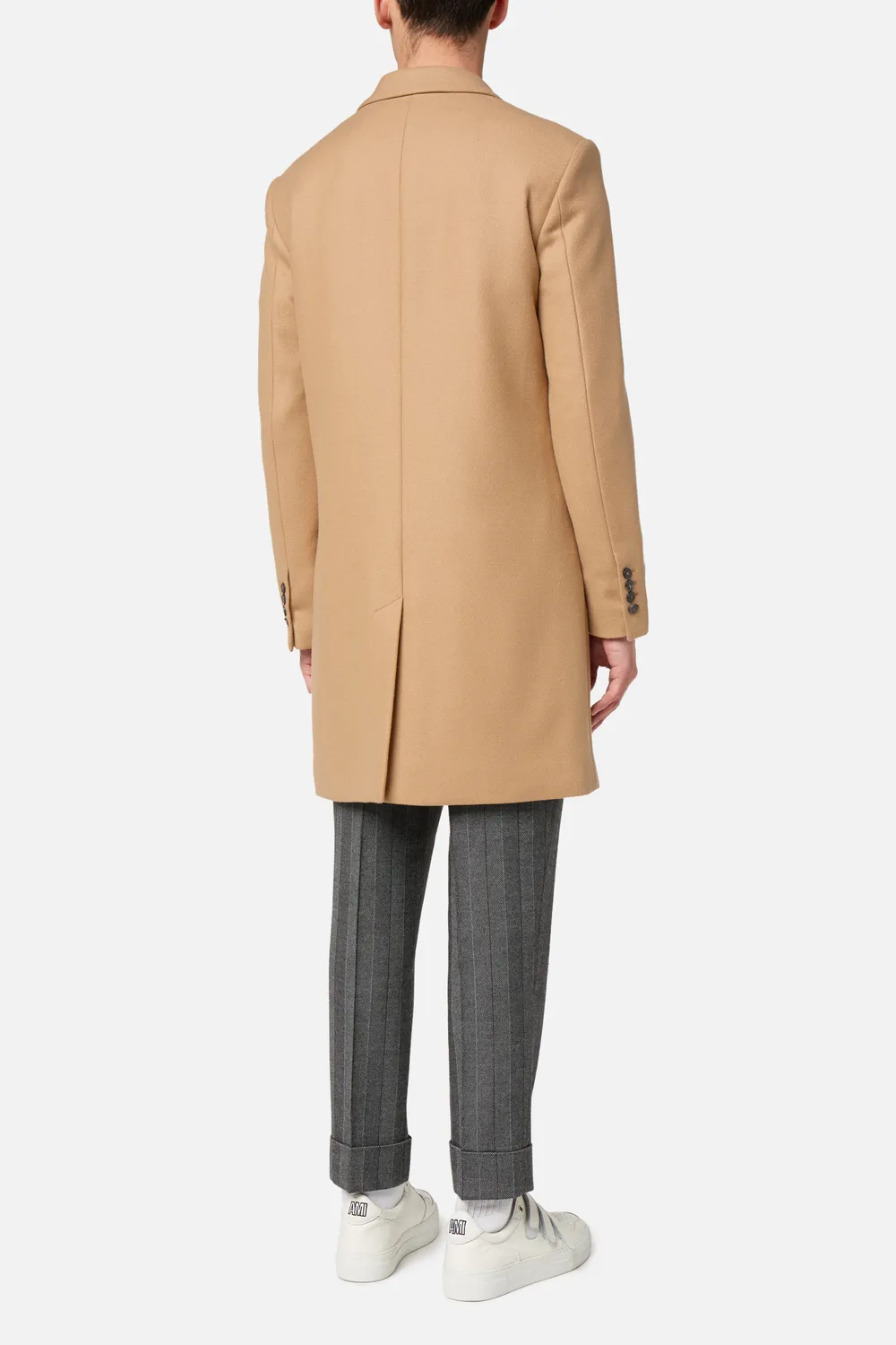 Ami Alexandre Mattiussi Camel Two Button Coat ami alexandre mattiussi camel two button coat