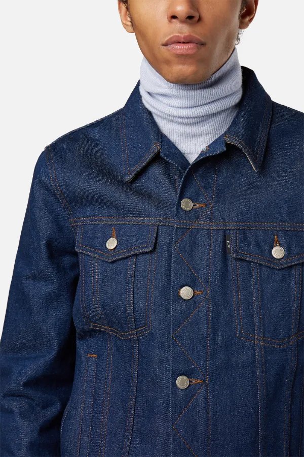 双材质全棉丹宁夹克