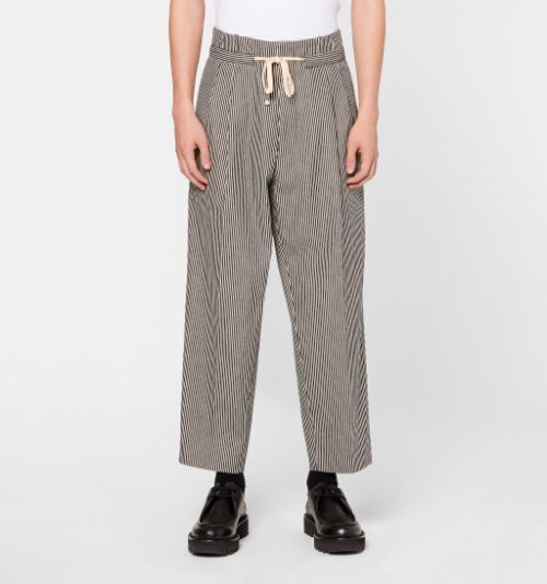 drawstring striped pants