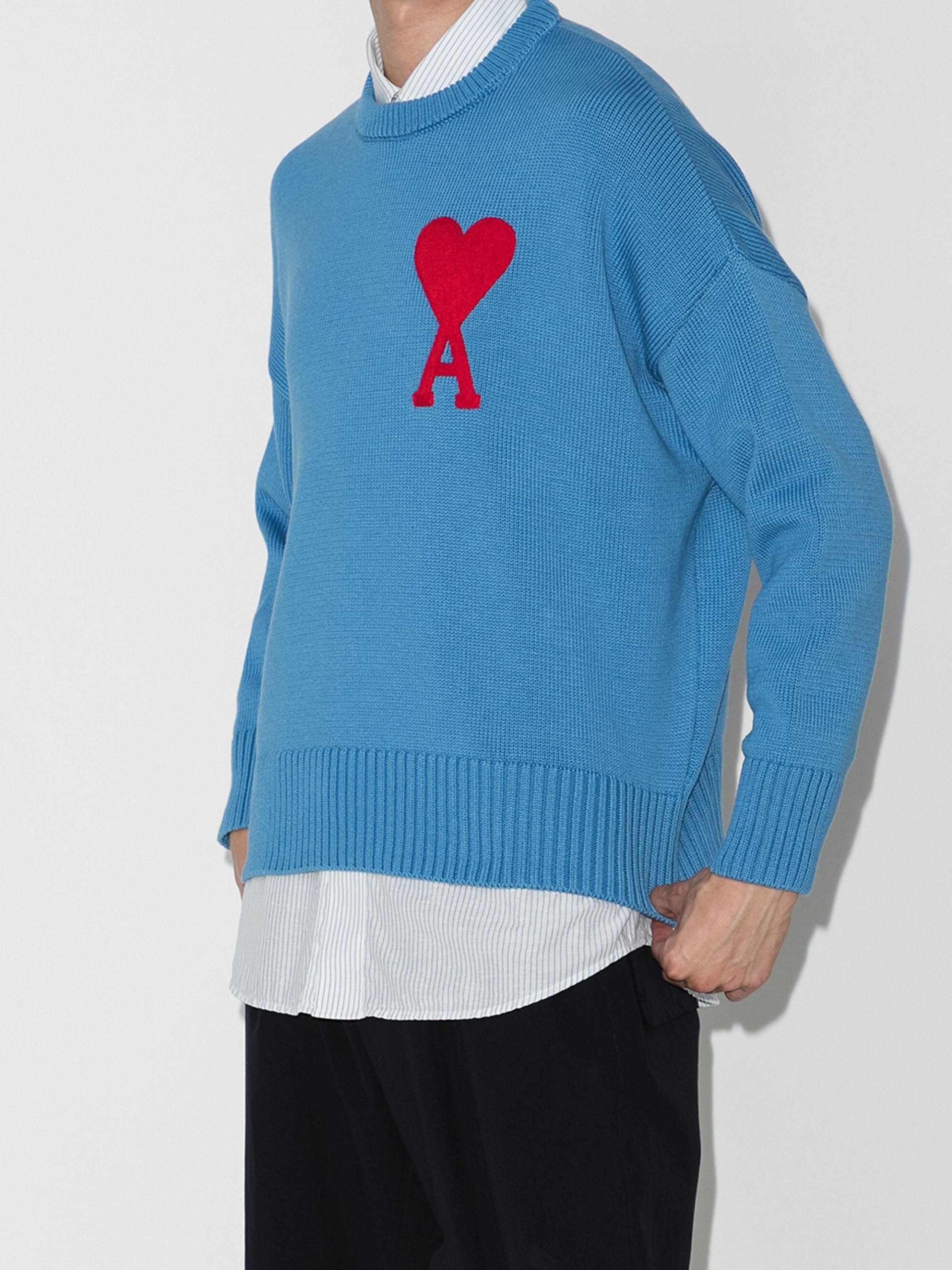 AMI Paris Ami de Coeur appliqué sweater | Browns