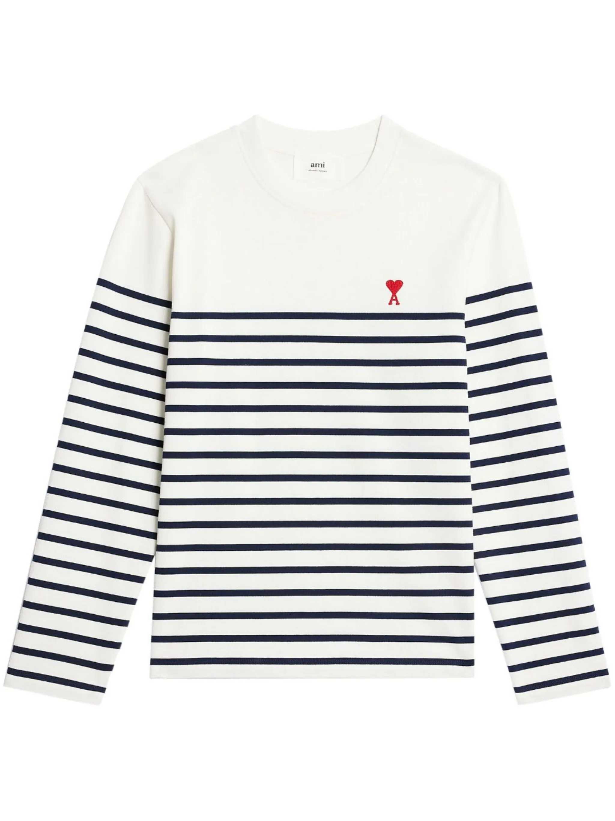 AMI Paris Ami de Coeur Breton-stripe T-shirt | Eraldo.com TL