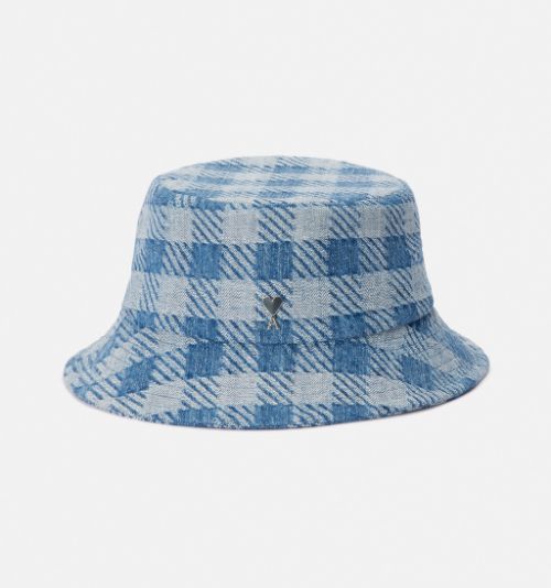 blue Ami de Coeur Bucket Hat - AMI PARIS OFFICIAL LB