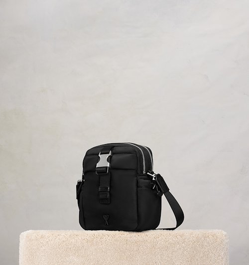 AMI Paris Backpack With Ami De Coeur Rivet Black