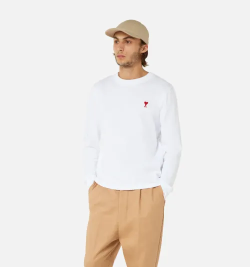 ami long sleeve heart tee