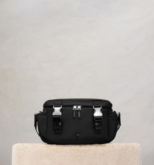 Black Ami De Coeur Messenger Bag - AMI PARIS OFFICIAL IE