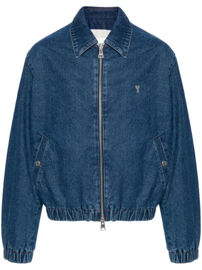 Ami de Coeur plaque denim jacket AMI Paris Eraldo