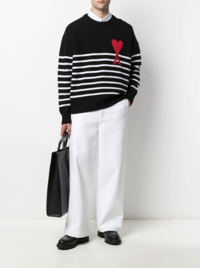 Black Ami De Coeur Striped Sweater