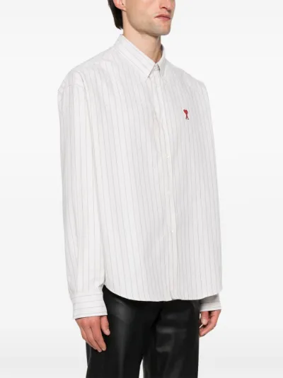 [AMI PARIS]アミ Ami de Coeur Shirt★送料・関税込み★ Ami De Coeur ボタンダウン シャツ ナチュラルホワイト | AMI PARIS