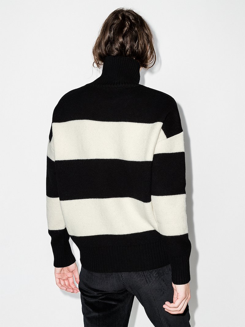 AMI Paris Ami de Coeur striped wool sweater | Browns