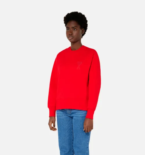 Red Ami De Coeur Sweatshirt | AMI PARIS US