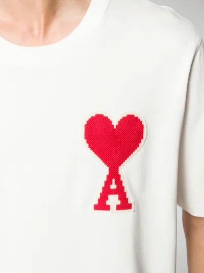 ami paris big heart t shirt