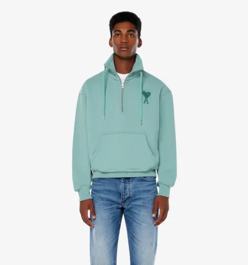 Ami paris hoodie green hot sale