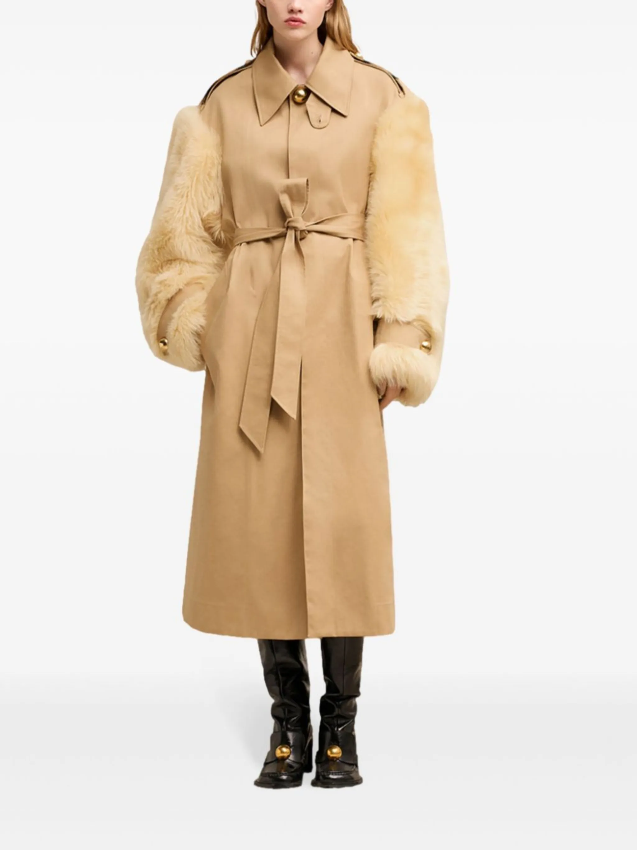 コート AMI PARIS Woman Coat Beige FCO308WV0022 263 Ami Paris Outlet: Coat woman - Beige | Ami Paris coat