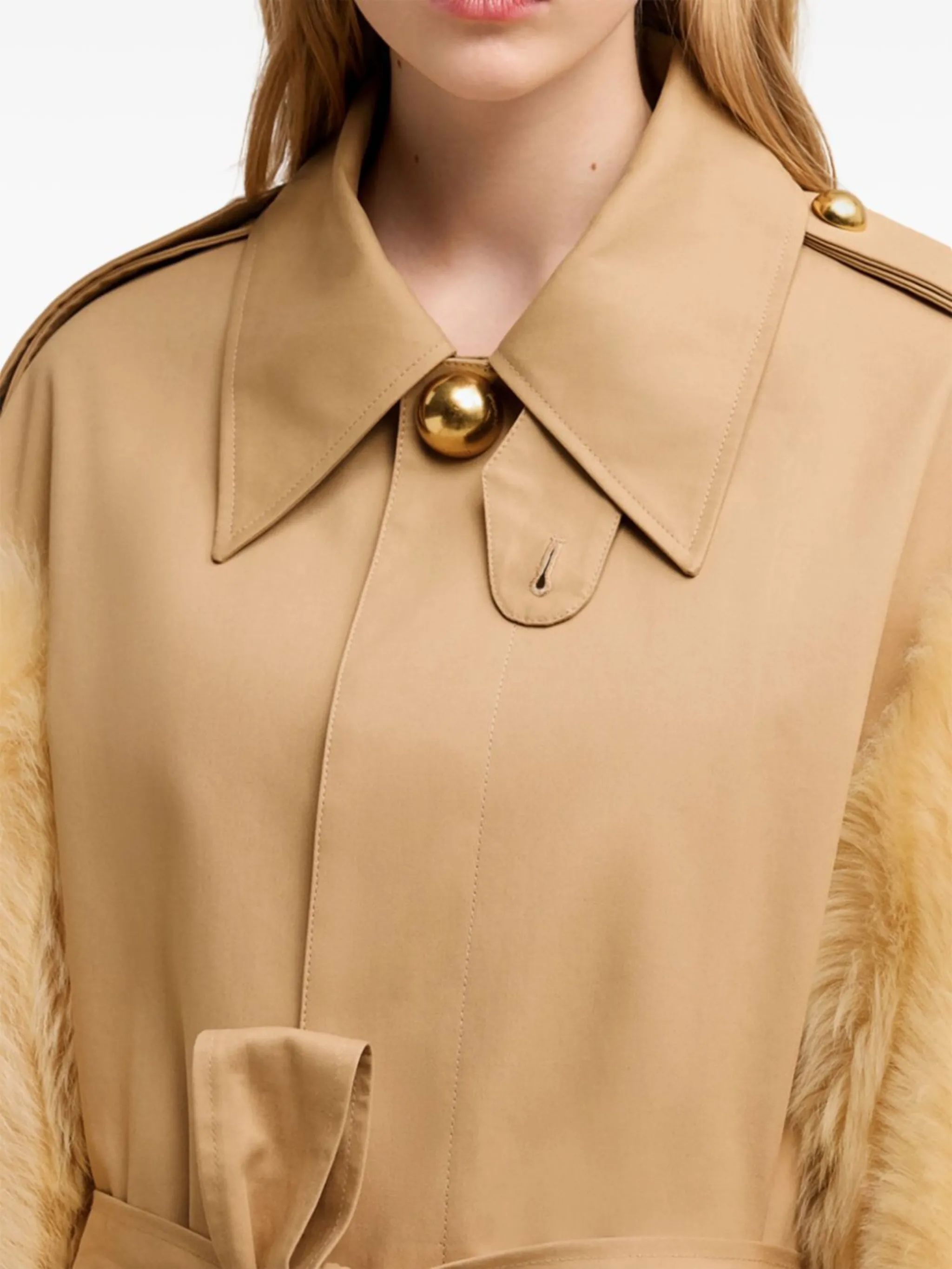 AMI Paris belted faux-fur coat | Eraldo.com FR