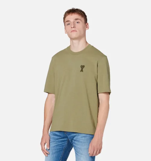 green Big Ami De Coeur T Shirt - AMI PARIS OFFICIAL SB