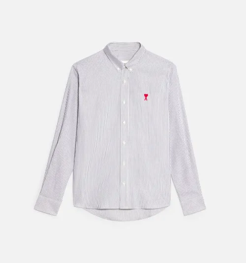 White Button-down Ami De Coeur Shirt - Ami Paris Official Tv