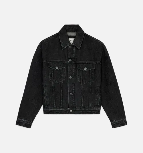 Buttoned Boxy Fit Denim Jacket - AMI 